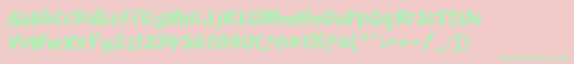 DccScisor Font – Green Fonts on Pink Background