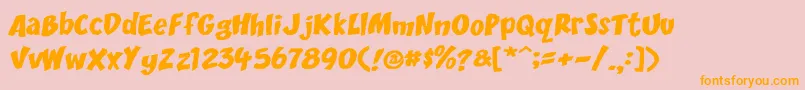 DccScisor Font – Orange Fonts on Pink Background