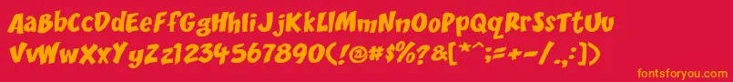 DccScisor Font – Orange Fonts on Red Background