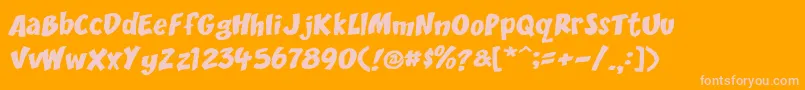 DccScisor Font – Pink Fonts on Orange Background