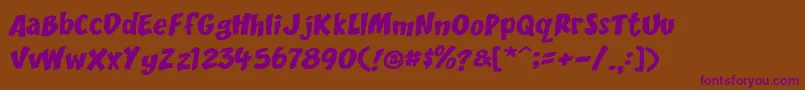 DccScisor Font – Purple Fonts on Brown Background