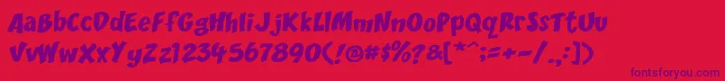 DccScisor Font – Purple Fonts on Red Background