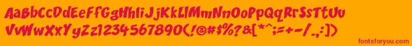 DccScisor Font – Red Fonts on Orange Background