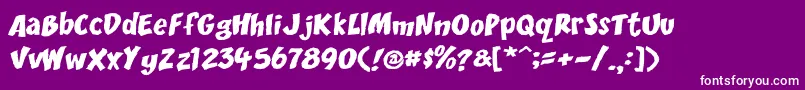 DccScisor Font – White Fonts on Purple Background