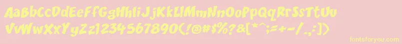 DccScisor Font – Yellow Fonts on Pink Background