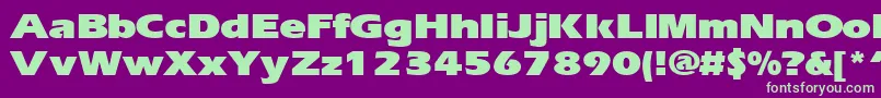 Ergoblke Font – Green Fonts on Purple Background