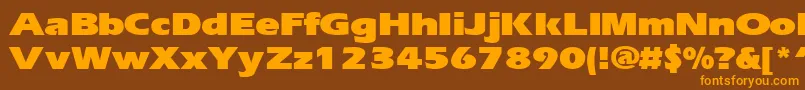 Ergoblke Font – Orange Fonts on Brown Background