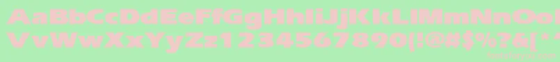 Ergoblke Font – Pink Fonts on Green Background