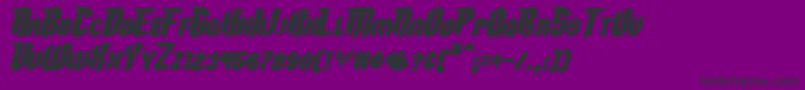 RazorclawBoldItalic Font – Black Fonts on Purple Background