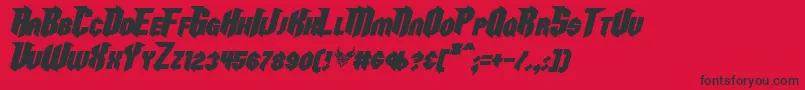 RazorclawBoldItalic Font – Black Fonts on Red Background