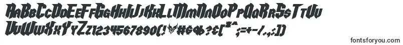 RazorclawBoldItalic-Schriftart – Basisschriften
