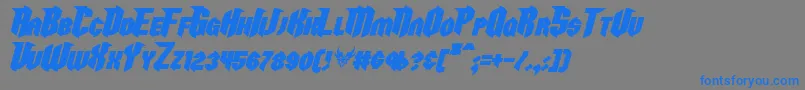 RazorclawBoldItalic Font – Blue Fonts on Gray Background