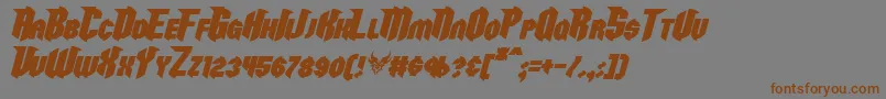 RazorclawBoldItalic Font – Brown Fonts on Gray Background