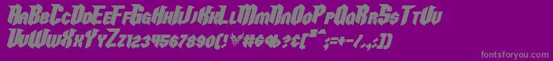 RazorclawBoldItalic Font – Gray Fonts on Purple Background