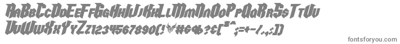 フォントRazorclawBoldItalic – 灰色のフォント