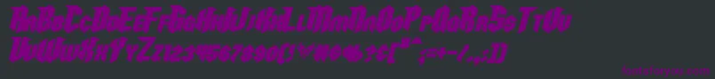 RazorclawBoldItalic Font – Purple Fonts on Black Background