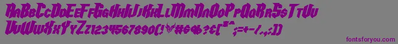 RazorclawBoldItalic Font – Purple Fonts on Gray Background
