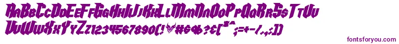 RazorclawBoldItalic Font – Purple Fonts on White Background