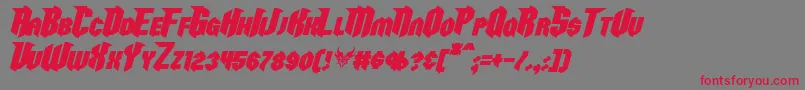 RazorclawBoldItalic Font – Red Fonts on Gray Background