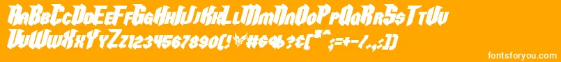 RazorclawBoldItalic Font – White Fonts on Orange Background