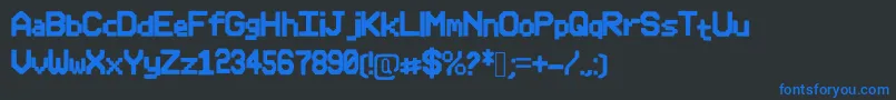 Подробнее о шрифте PixleFont Шрифт PixleFont – синие шрифты на чёрном фоне