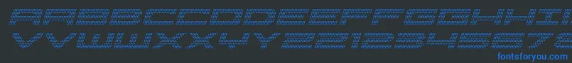 Pocketballital Font – Blue Fonts on Black Background