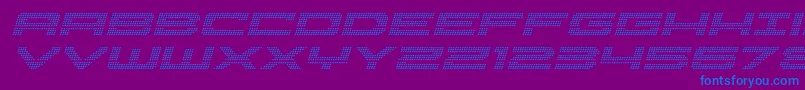 Pocketballital Font – Blue Fonts on Purple Background