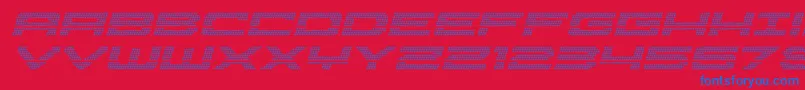 Pocketballital Font – Blue Fonts on Red Background