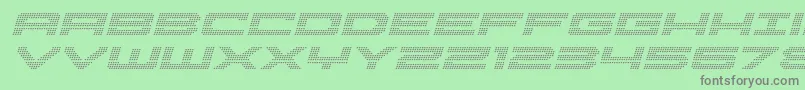 Pocketballital Font – Gray Fonts on Green Background