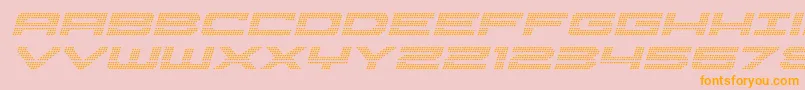 Pocketballital Font – Orange Fonts on Pink Background