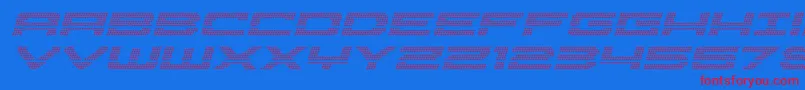 Pocketballital Font – Red Fonts on Blue Background