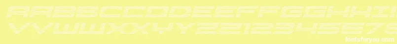 Pocketballital Font – White Fonts on Yellow Background