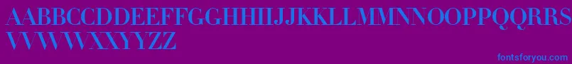 フォントLinotypeDidotInitials – 紫色の背景に青い文字