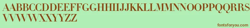 Шрифт LinotypeDidotInitials – коричневые шрифты на зелёном фоне