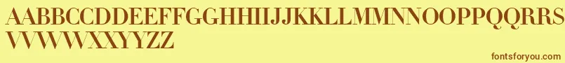 Шрифт LinotypeDidotInitials – коричневые шрифты на жёлтом фоне