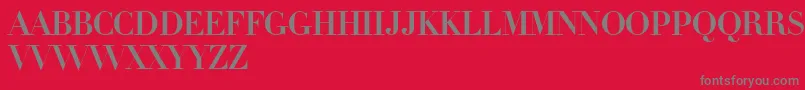 フォントLinotypeDidotInitials – 赤い背景に灰色の文字