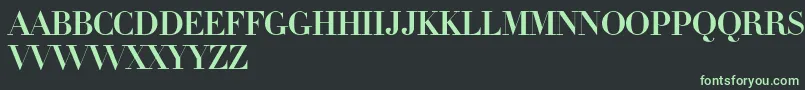 LinotypeDidotInitials Font – Green Fonts on Black Background