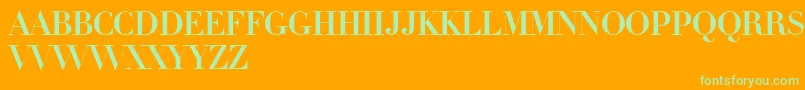 LinotypeDidotInitials Font – Green Fonts on Orange Background