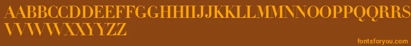 LinotypeDidotInitials Font – Orange Fonts on Brown Background