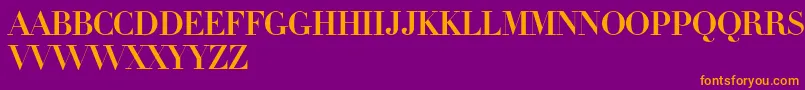 LinotypeDidotInitials Font – Orange Fonts on Purple Background