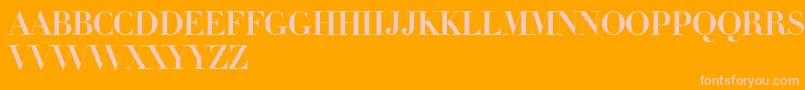 LinotypeDidotInitials Font – Pink Fonts on Orange Background