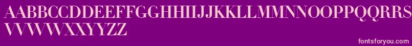 LinotypeDidotInitials Font – Pink Fonts on Purple Background