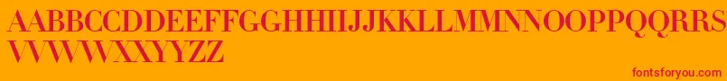 フォントLinotypeDidotInitials – オレンジの背景に赤い文字