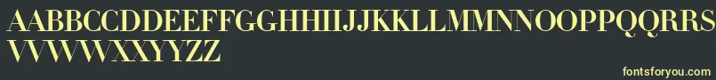 フォントLinotypeDidotInitials – 黒い背景に黄色の文字