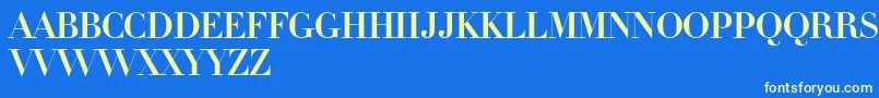 LinotypeDidotInitials Font – Yellow Fonts on Blue Background