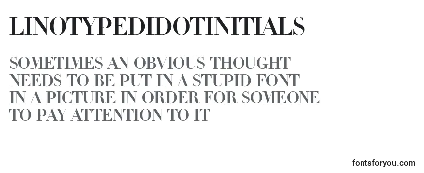 Review of the LinotypeDidotInitials Font