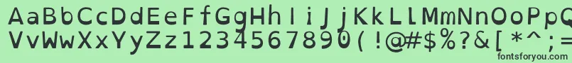Шрифт OpendyslexicmonoRegular – чёрные шрифты на зелёном фоне