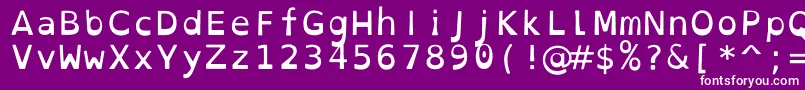 Шрифт OpendyslexicmonoRegular – белые шрифты на фиолетовом фоне