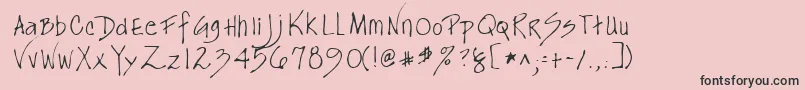 MrsdogRegular Font – Black Fonts on Pink Background