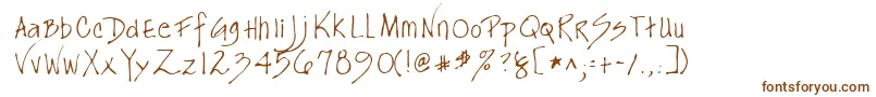MrsdogRegular Font – Brown Fonts on White Background